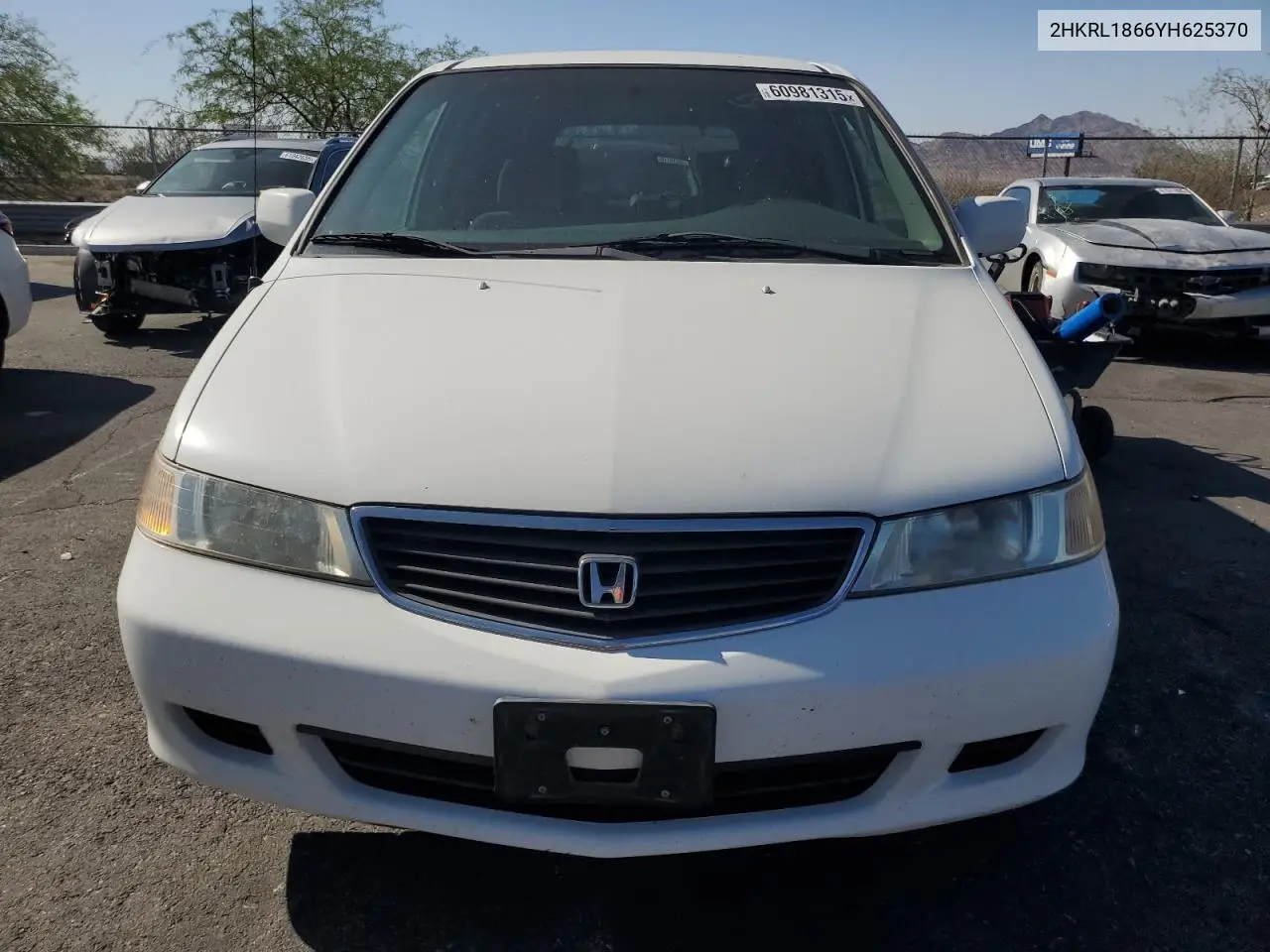 2000 Honda Odyssey Ex VIN: 2HKRL1866YH625370 Lot: 60981315