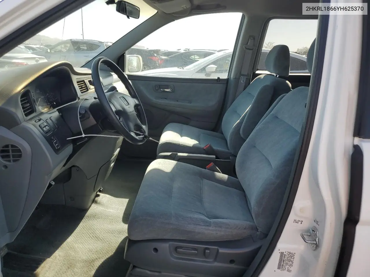 2000 Honda Odyssey Ex VIN: 2HKRL1866YH625370 Lot: 60981315