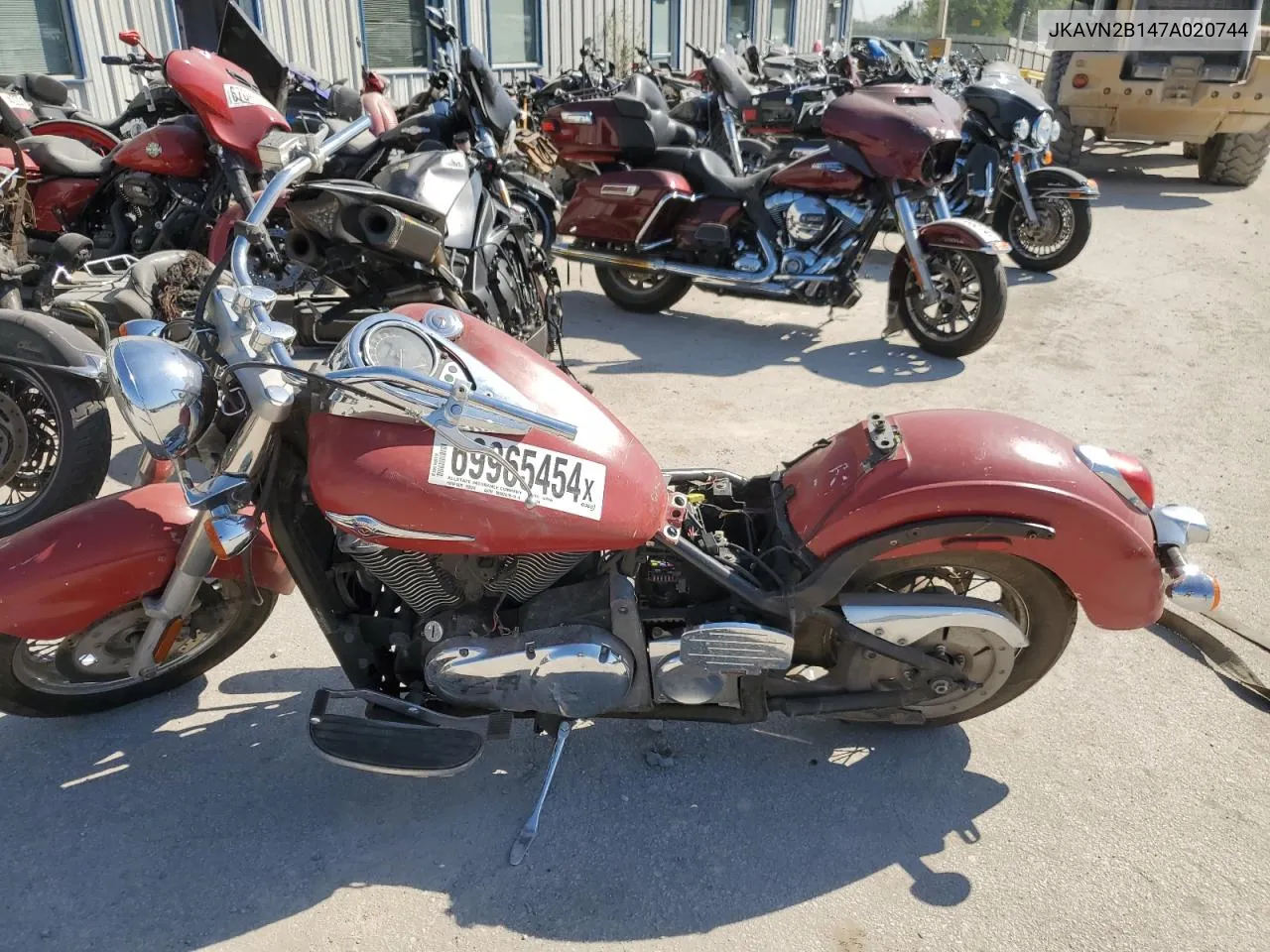 2007 Kawasaki Vn900 B VIN: JKAVN2B147A020744 Lot: 69965454