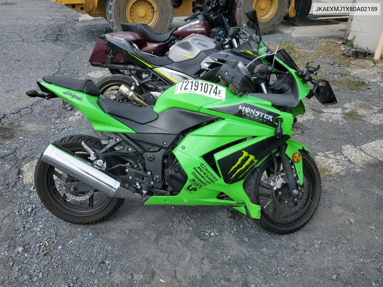 2008 Kawasaki Ex250 J VIN: JKAEXMJ1X8DA02159 Lot: 72191074