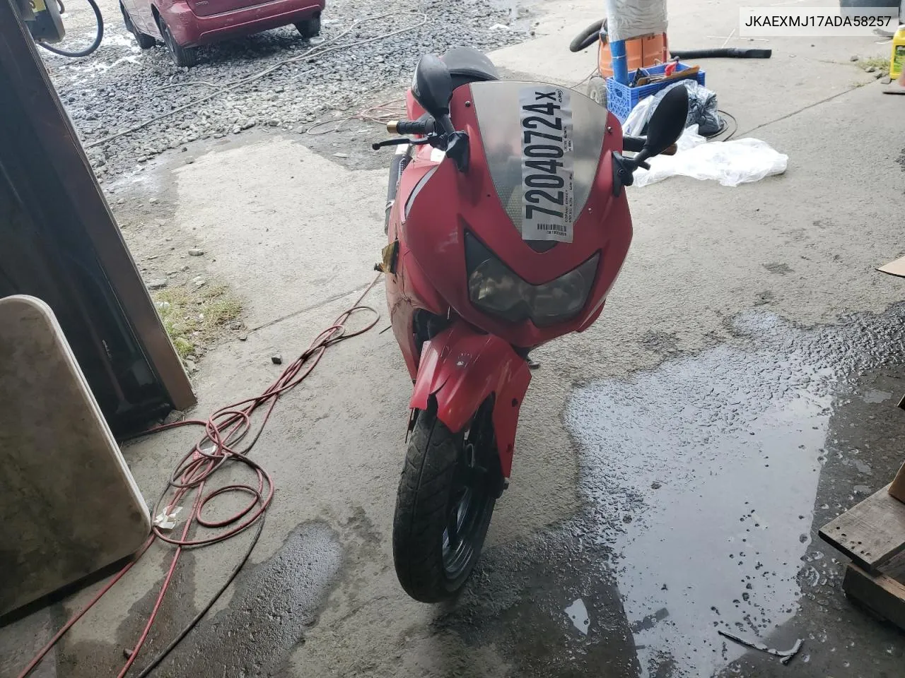 2010 Kawasaki Ex250 J VIN: JKAEXMJ17ADA58257 Lot: 72040724