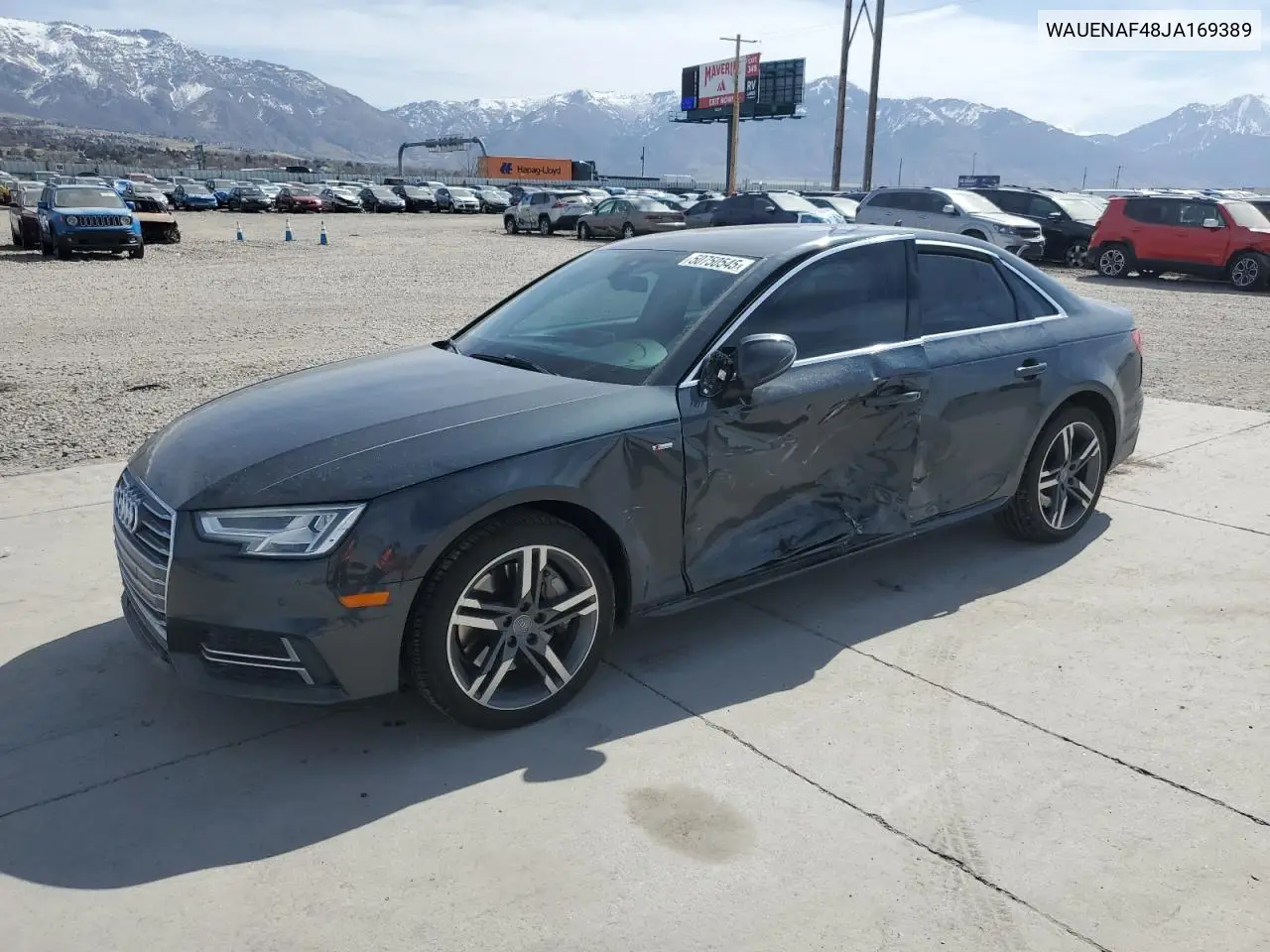 2018 Audi A4 Premium Plus VIN: WAUENAF48JA169389 Lot: 50750545