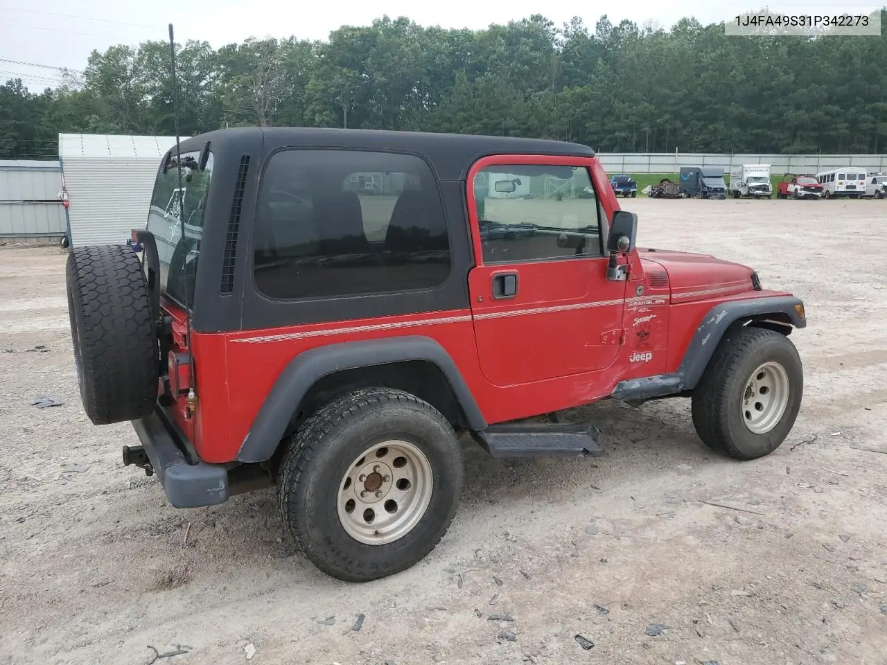 2001 Jeep Wrangler / Tj Sport VIN: 1J4FA49S31P342273 Lot: 62649325