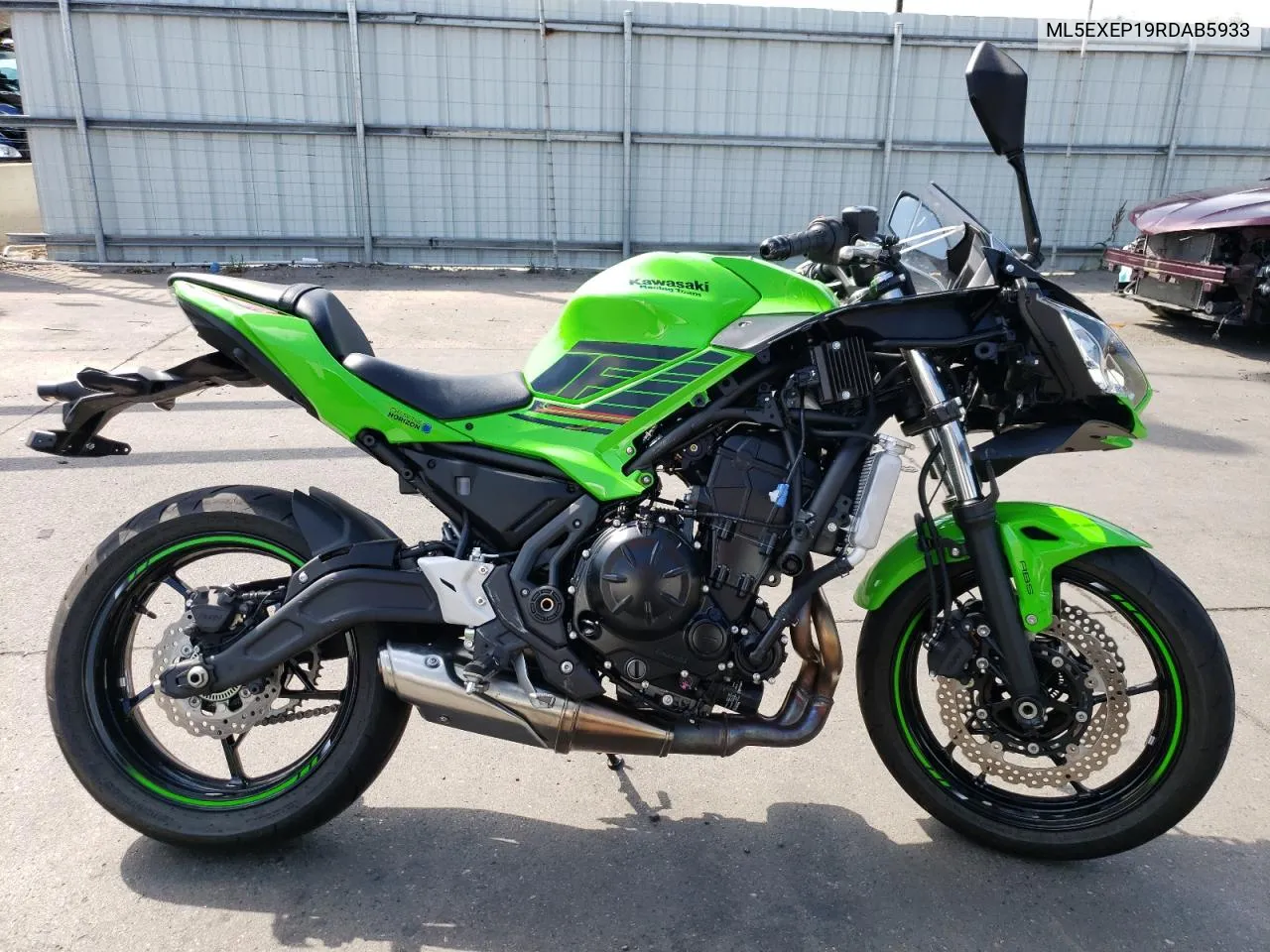 2024 Kawasaki Ex650 P VIN: ML5EXEP19RDAB5933 Lot: 62759134