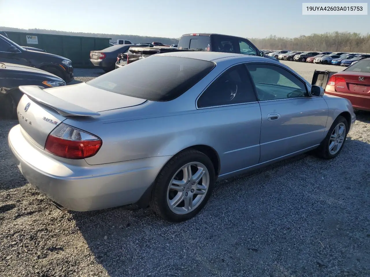 2003 Acura 3.2Cl Type-S VIN: 19UYA42603A015753 Lot: 50545905