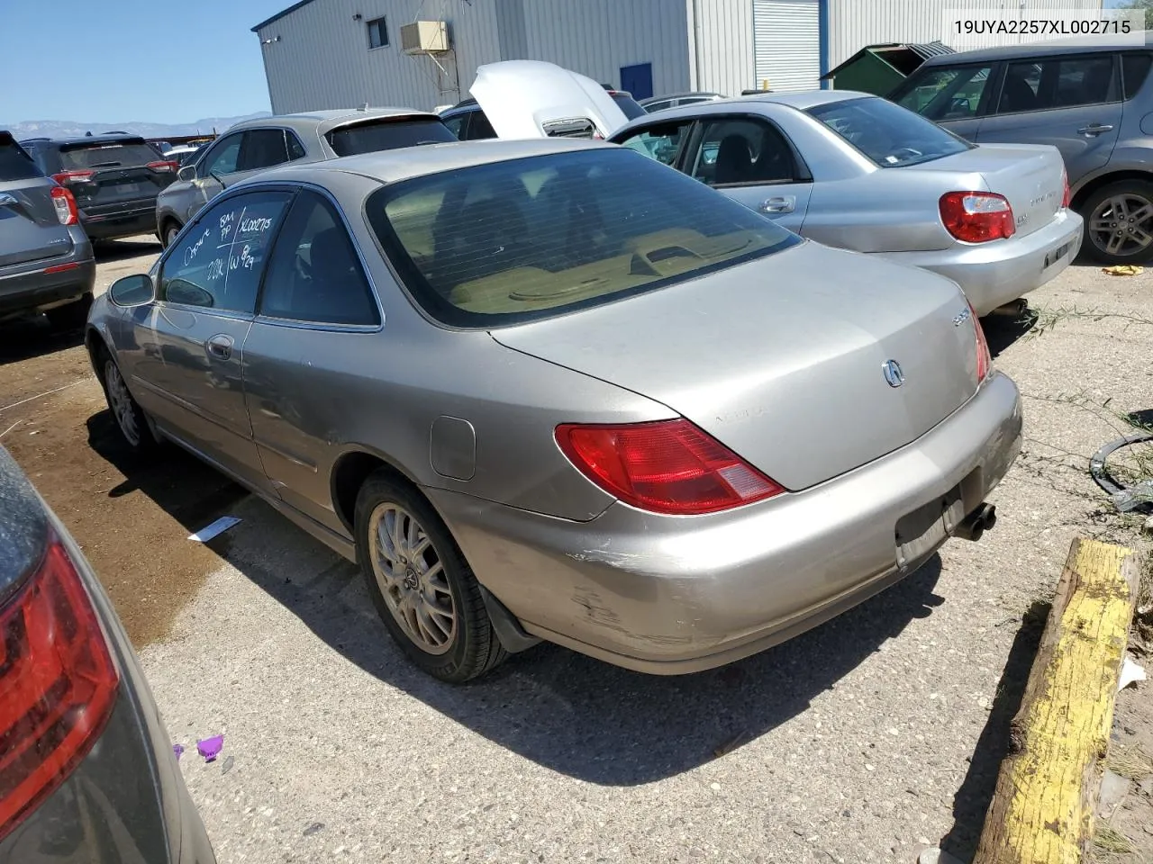 1999 Acura 3.0Cl VIN: 19UYA2257XL002715 Lot: 69980924
