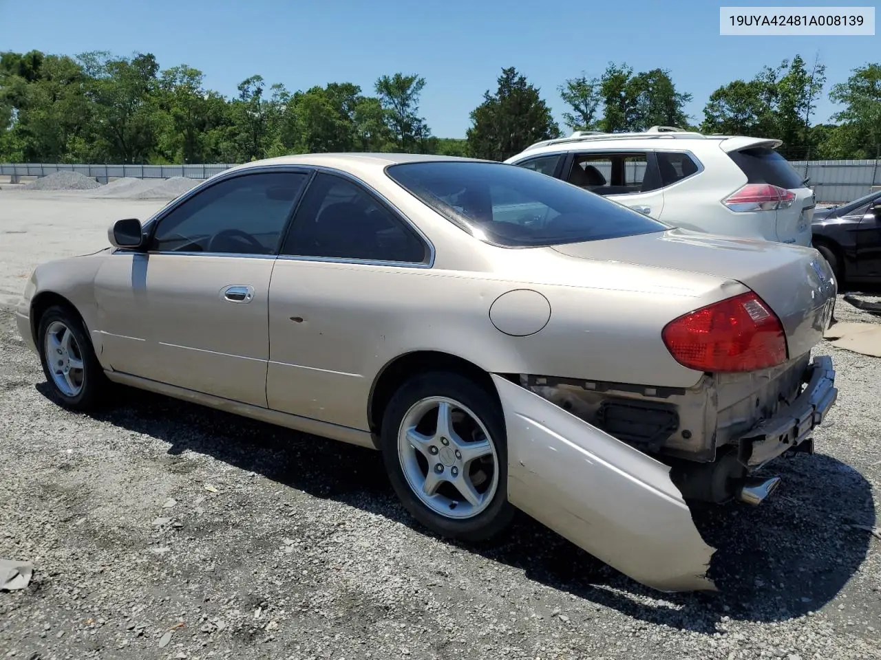 2001 Acura 3.2Cl VIN: 19UYA42481A008139 Lot: 58307705