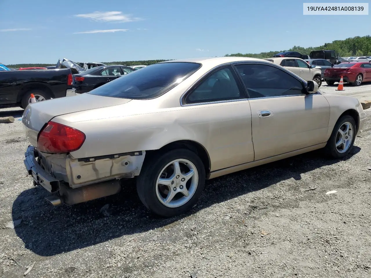 2001 Acura 3.2Cl VIN: 19UYA42481A008139 Lot: 58307705