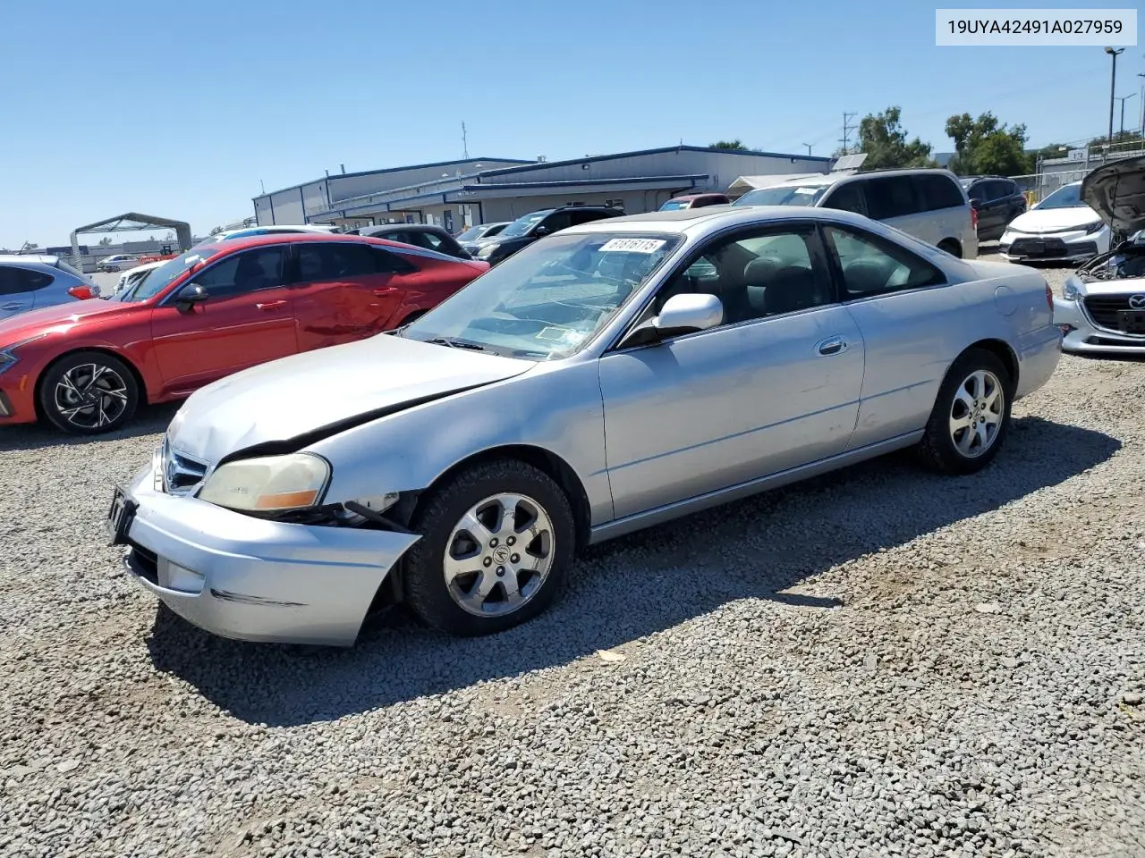 2001 Acura 3.2Cl VIN: 19UYA42491A027959 Lot: 61816115