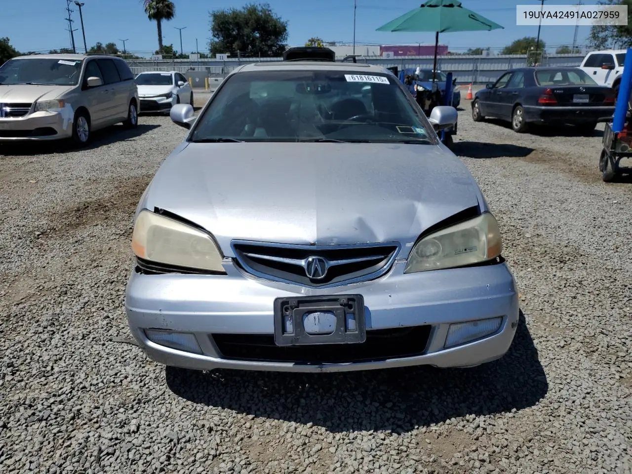 2001 Acura 3.2Cl VIN: 19UYA42491A027959 Lot: 61816115