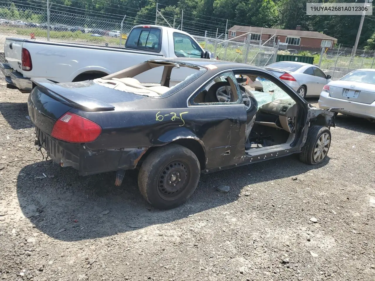 2001 Acura 3.2Cl Type-S VIN: 19UYA42681A012306 Lot: 62643985