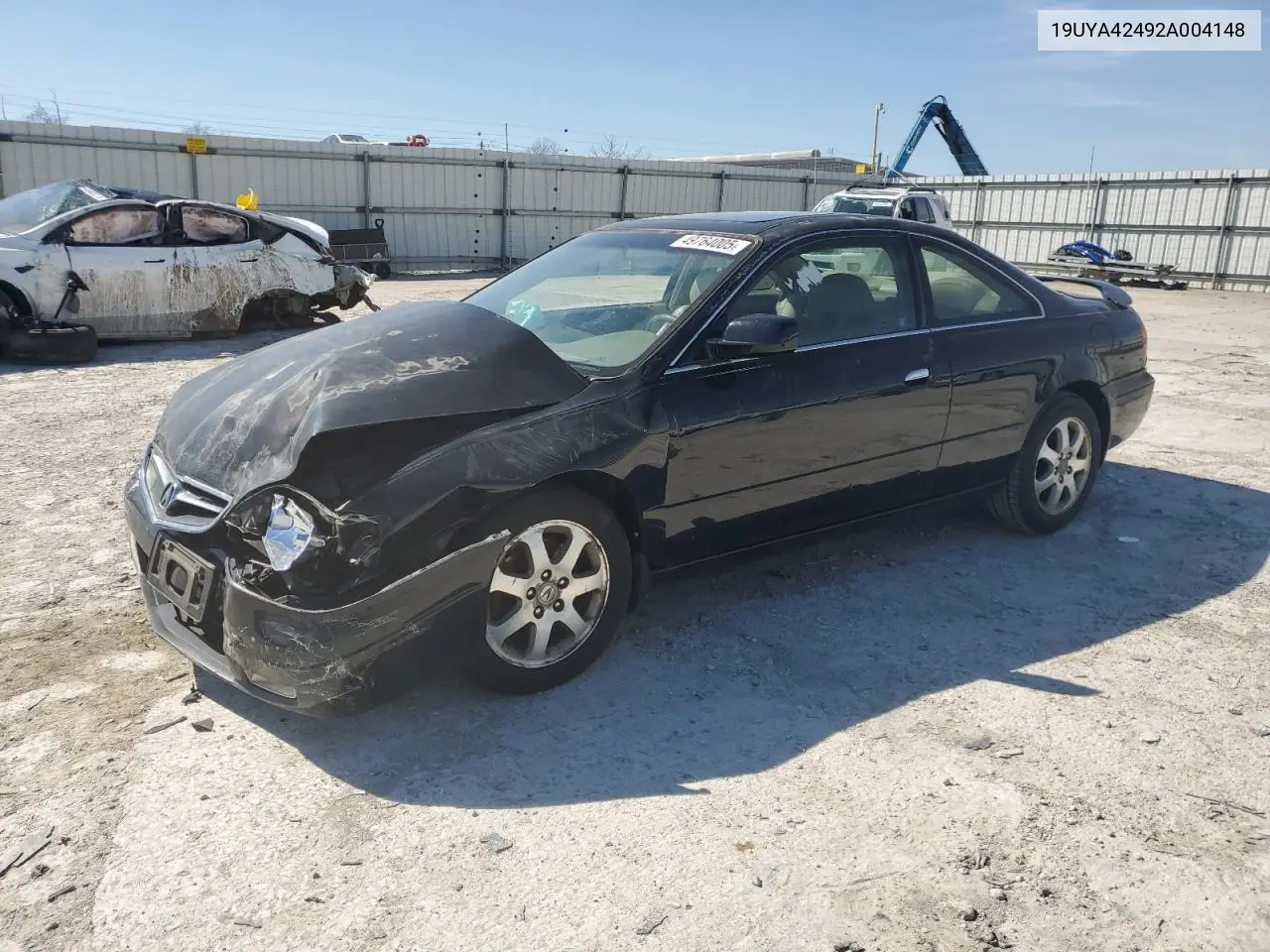 2002 Acura 3.2Cl VIN: 19UYA42492A004148 Lot: 49764005