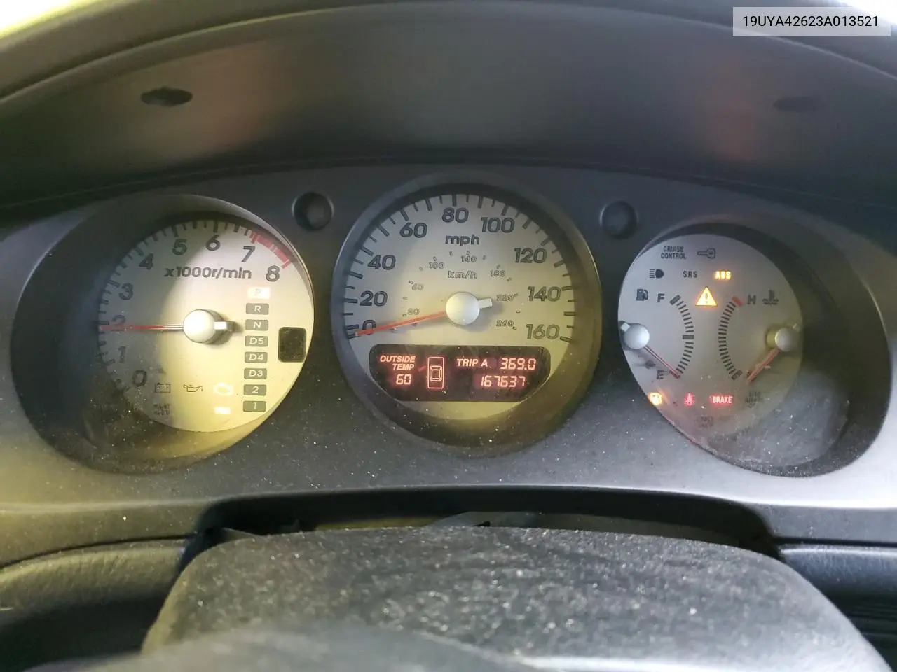 2003 Acura 3.2Cl Type-S VIN: 19UYA42623A013521 Lot: 55625445