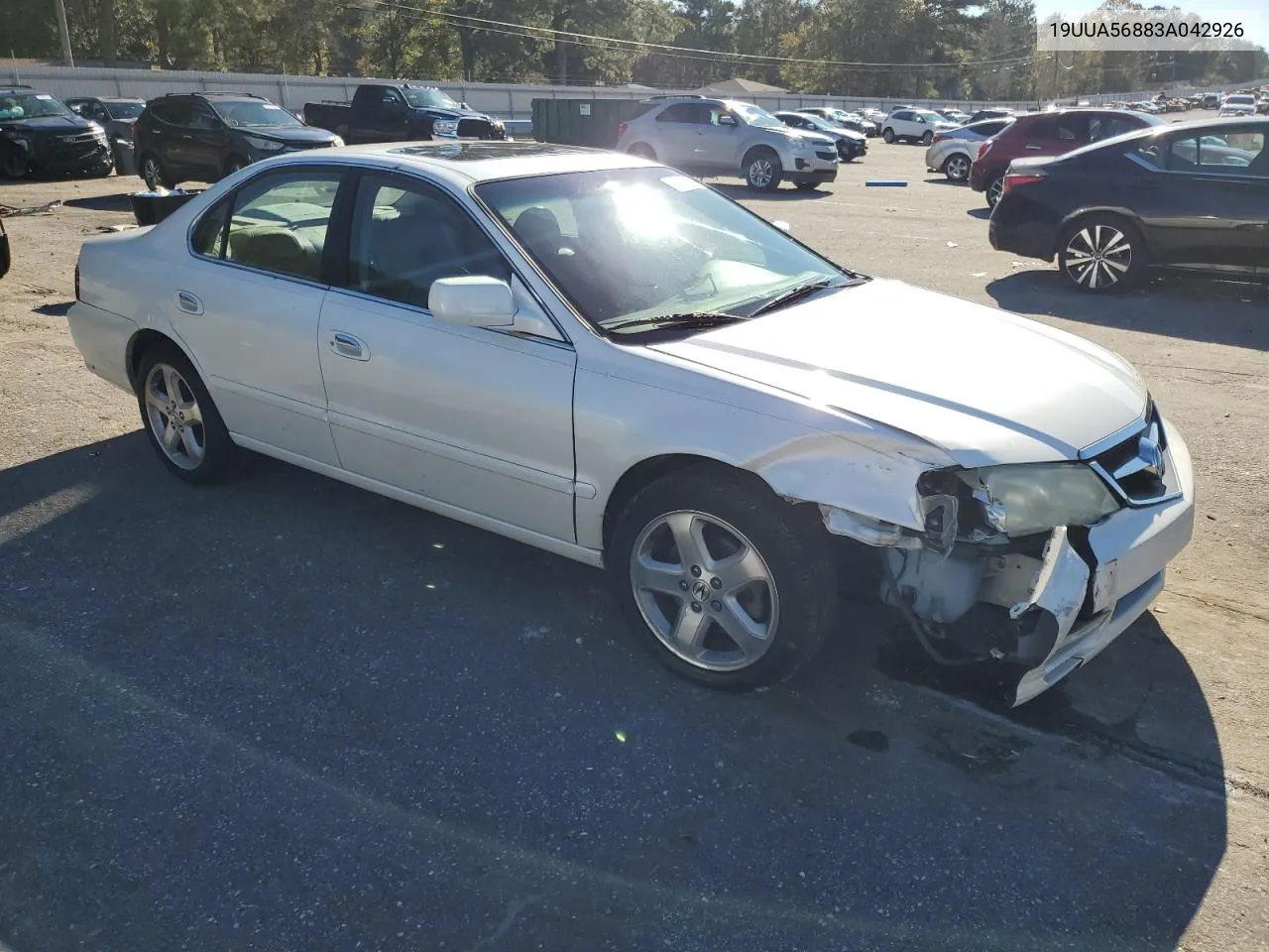 2003 Acura 3.2Tl Type-S VIN: 19UUA56883A042926 Lot: 83762884