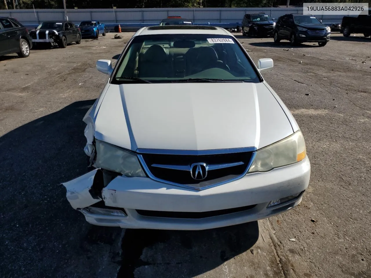 2003 Acura 3.2Tl Type-S VIN: 19UUA56883A042926 Lot: 83762884