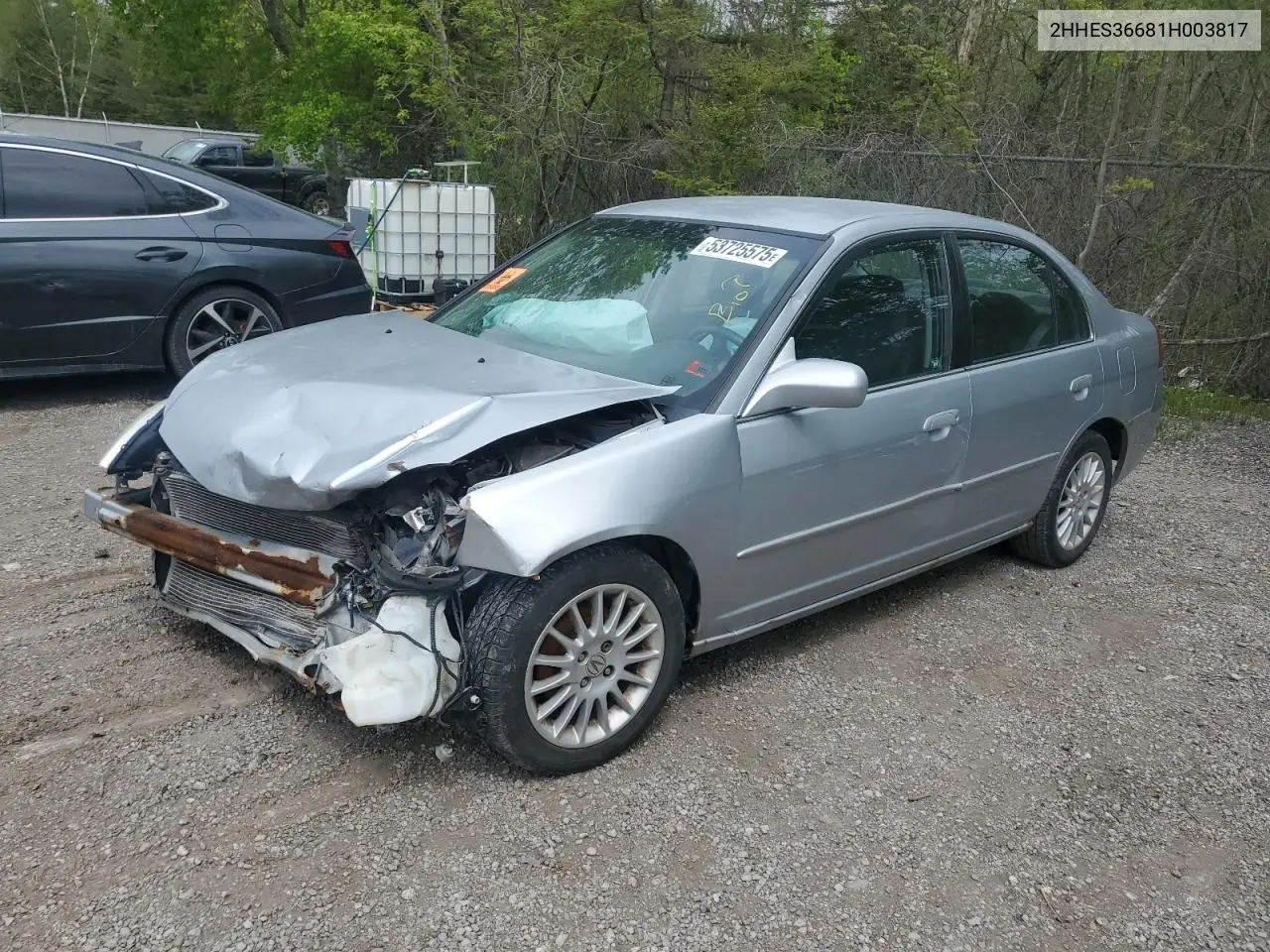 2001 Acura 1.7El Touring VIN: 2HHES36681H003817 Lot: 53725575