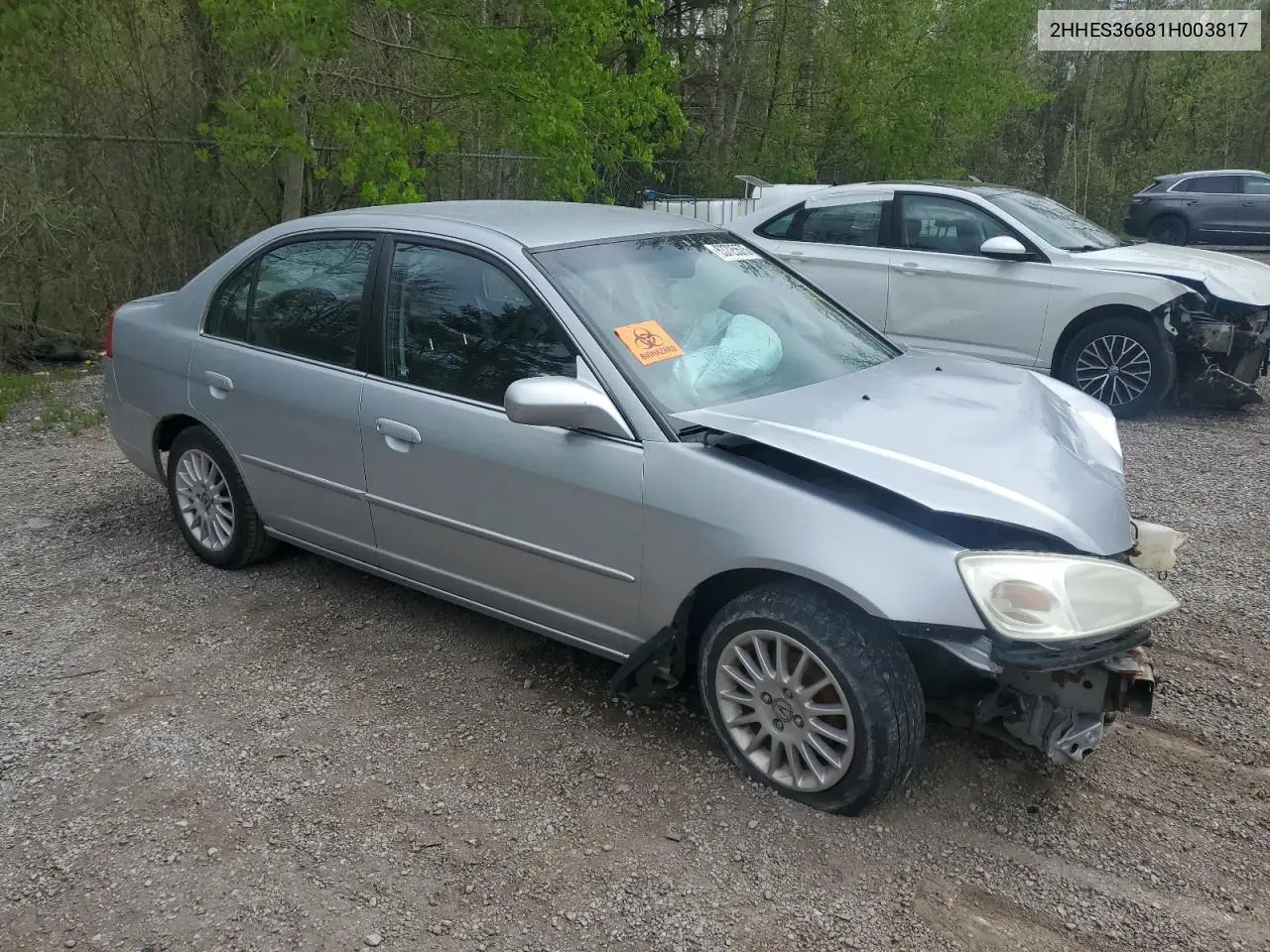 2001 Acura 1.7El Touring VIN: 2HHES36681H003817 Lot: 53725575