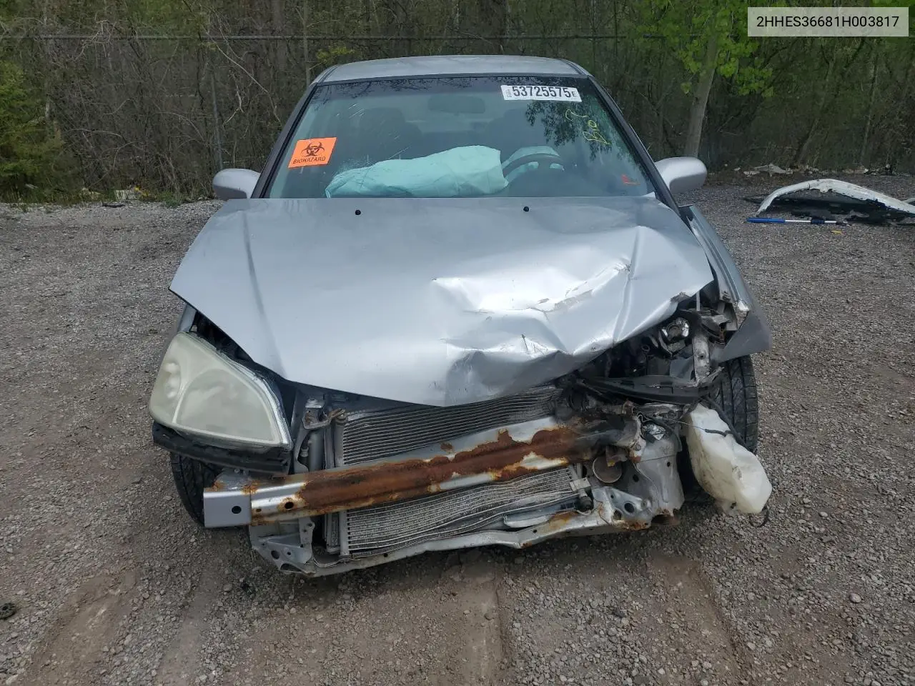 2001 Acura 1.7El Touring VIN: 2HHES36681H003817 Lot: 53725575