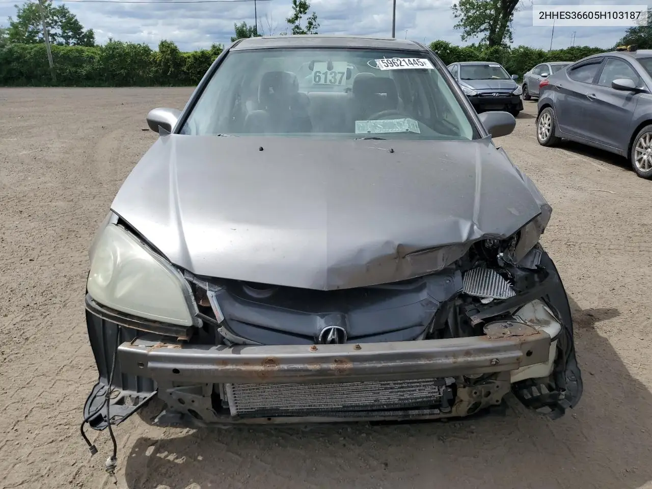 2005 Acura 1.7El Touring VIN: 2HHES36605H103187 Lot: 59621445