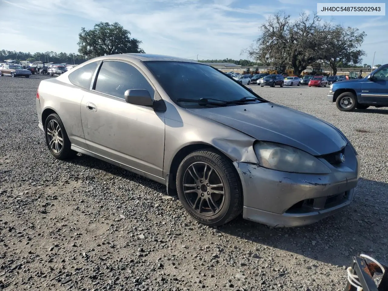 2005 Acura Rsx VIN: JH4DC54875S002943 Lot: 60653195