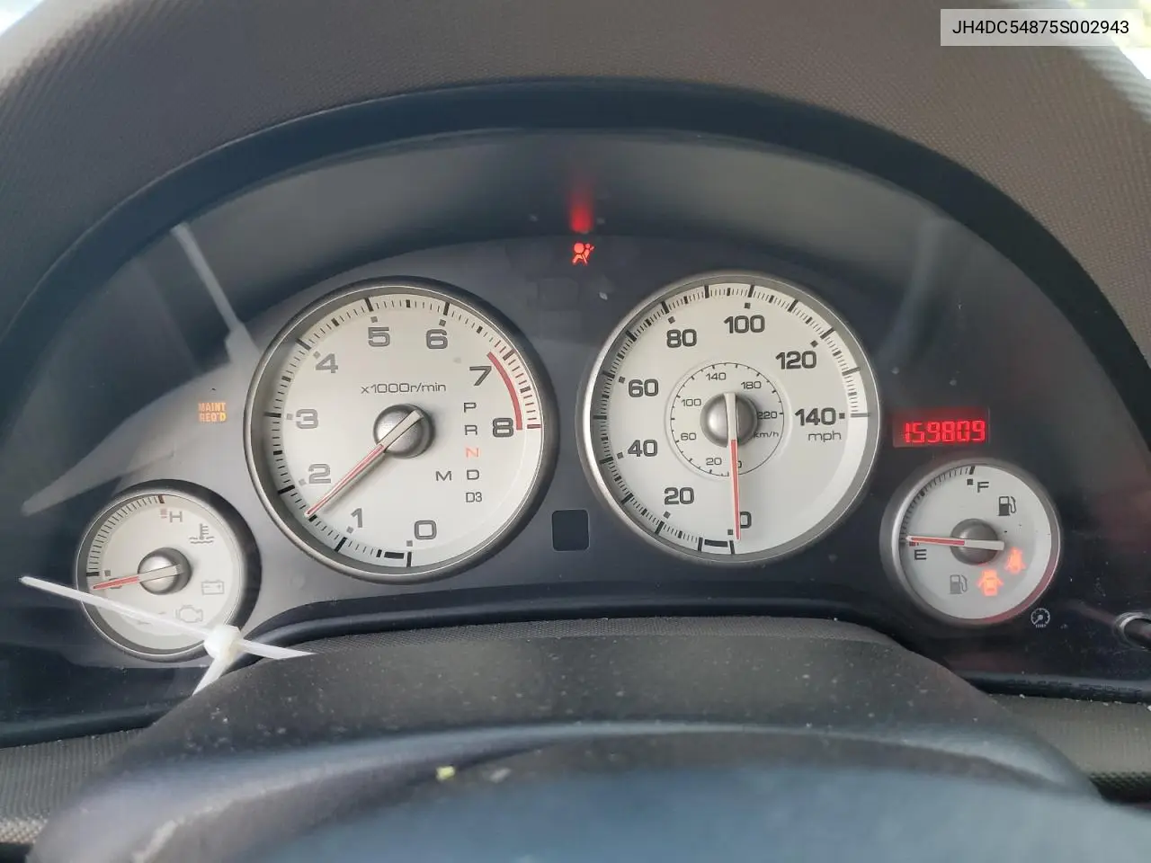 2005 Acura Rsx VIN: JH4DC54875S002943 Lot: 60653195