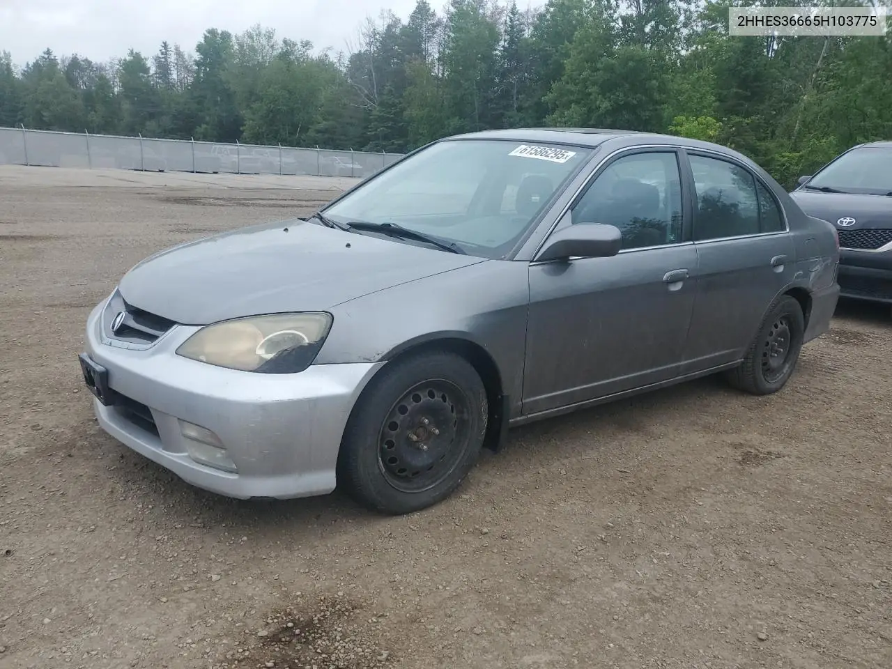 2005 Acura 1.7El Touring VIN: 2HHES36665H103775 Lot: 61586295