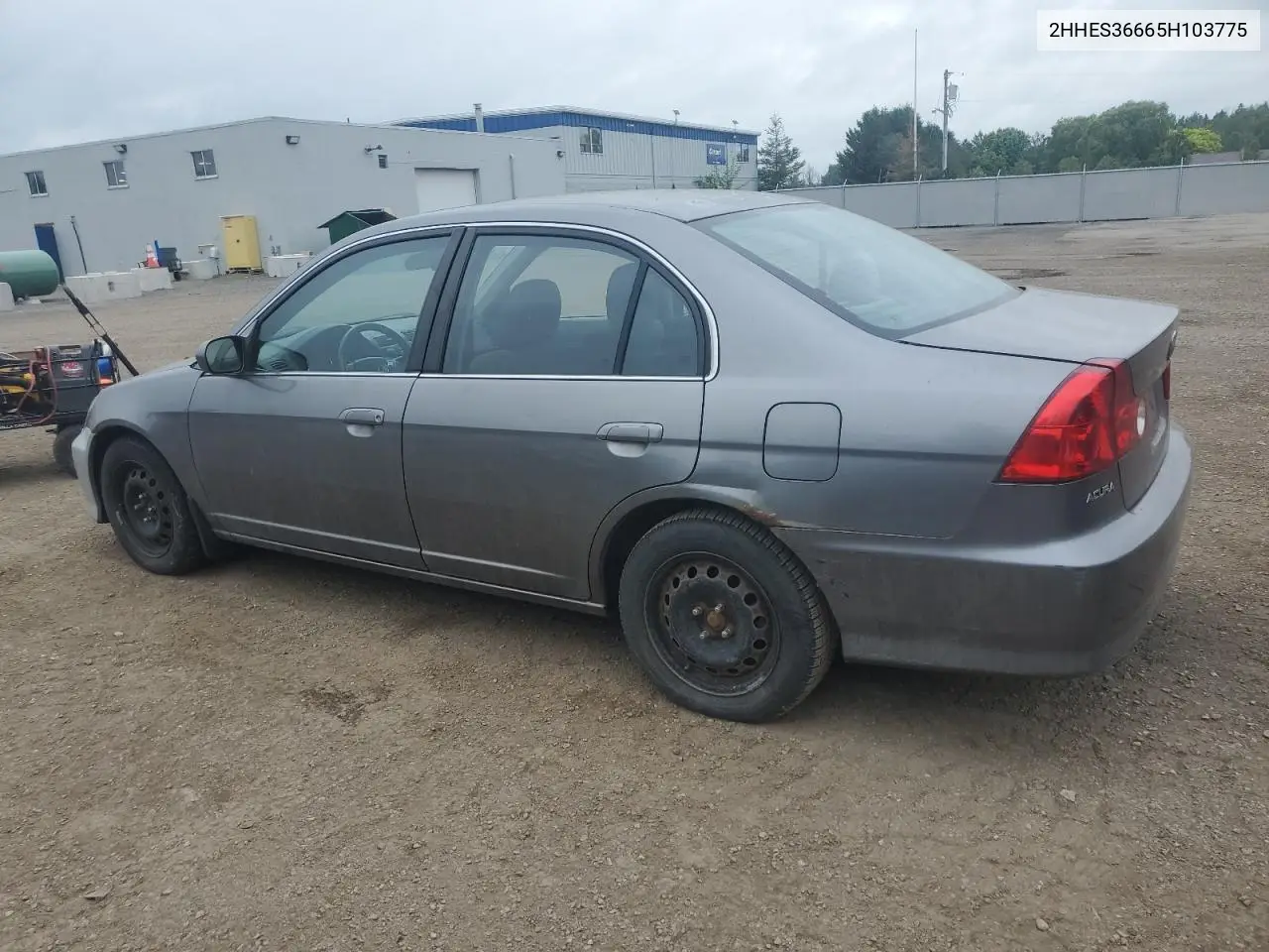 2005 Acura 1.7El Touring VIN: 2HHES36665H103775 Lot: 61586295