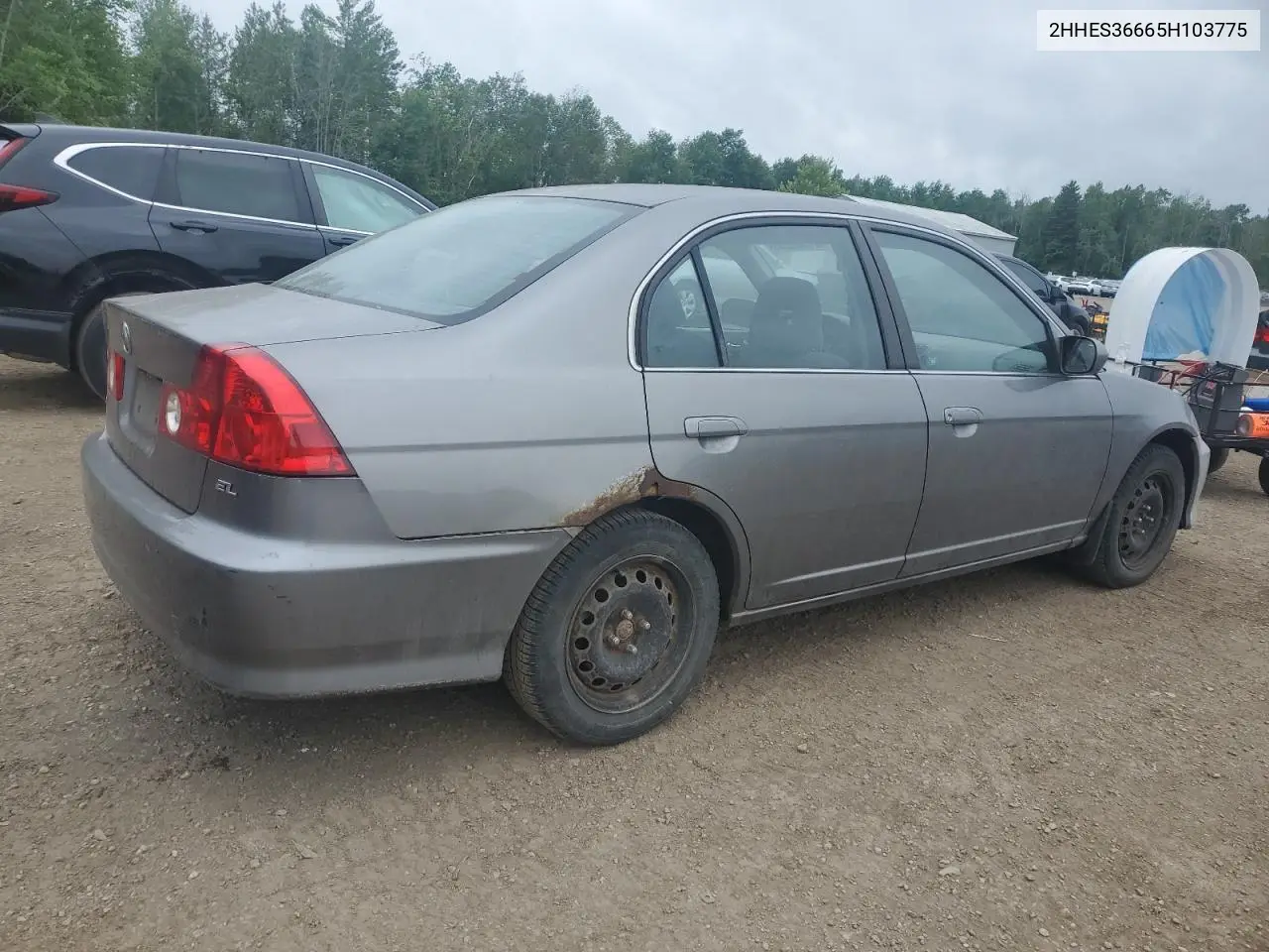 2005 Acura 1.7El Touring VIN: 2HHES36665H103775 Lot: 61586295