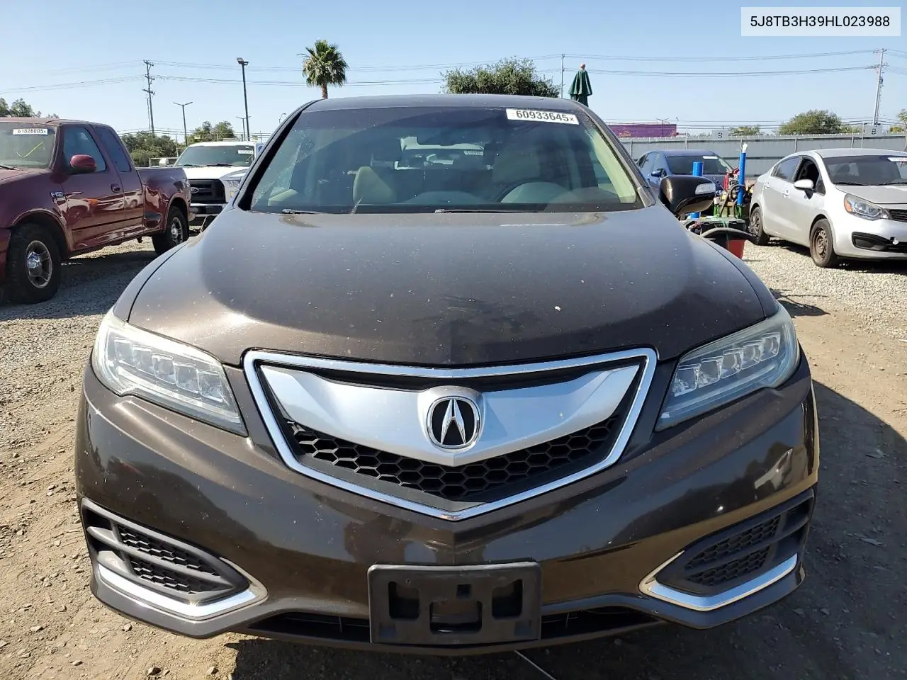2017 Acura Rdx VIN: 5J8TB3H39HL023988 Lot: 60933645