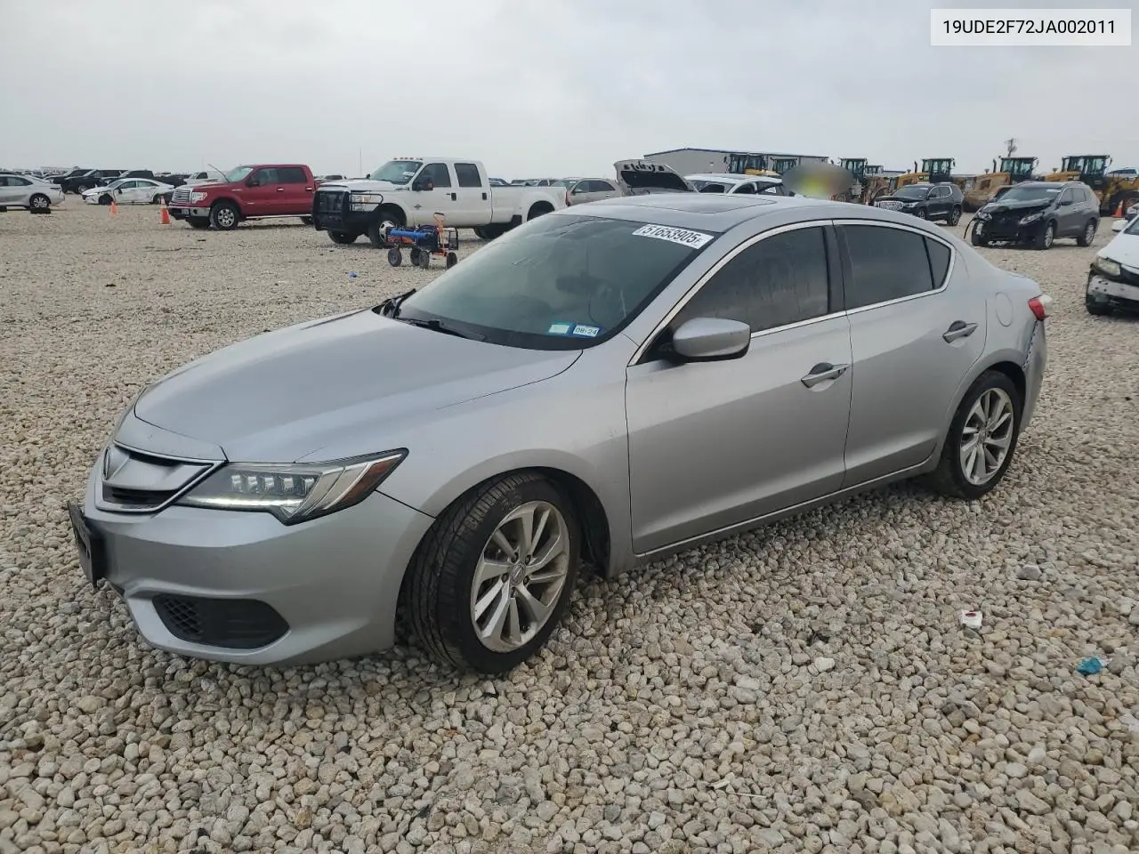 2018 Acura Ilx Premium VIN: 19UDE2F72JA002011 Lot: 51653905