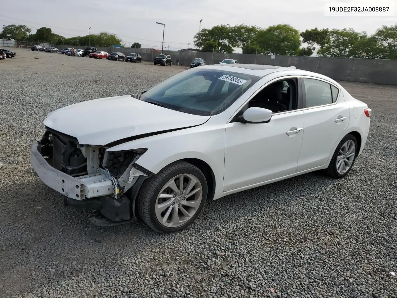 2018 Acura Ilx Base Watch Plus VIN: 19UDE2F32JA008887 Lot: 56738035