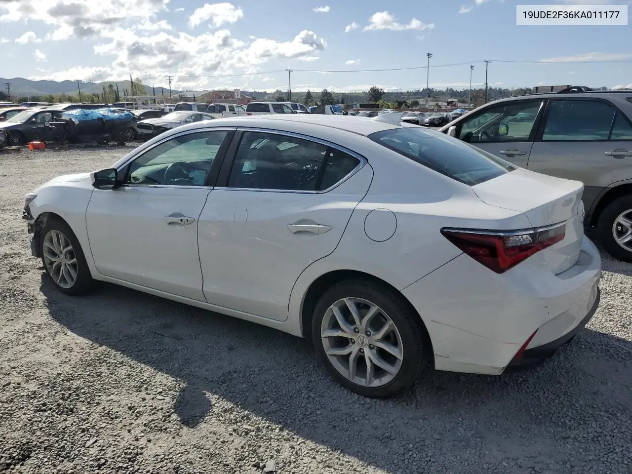 2019 Acura Ilx VIN: 19UDE2F36KA011177 Lot: 50987435