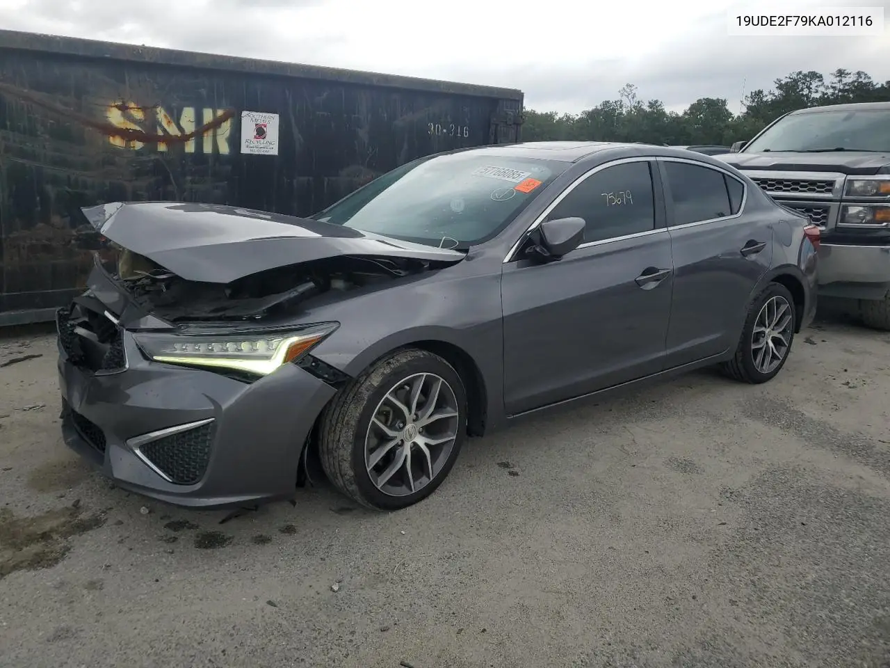 2019 Acura Ilx Premium VIN: 19UDE2F79KA012116 Lot: 57766085