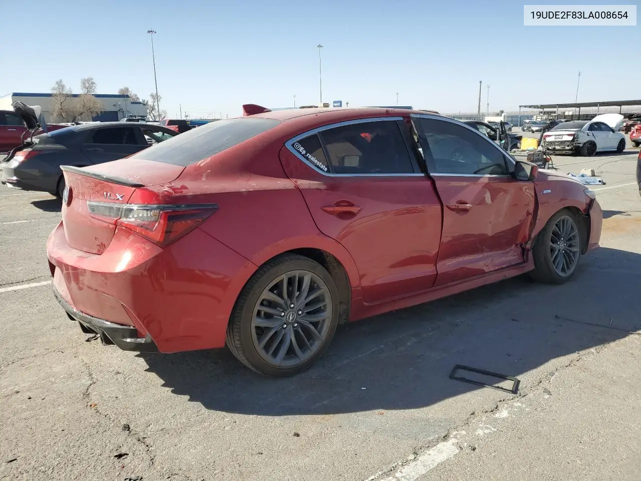 2020 Acura Ilx Premium A-Spec VIN: 19UDE2F83LA008654 Lot: 48290985