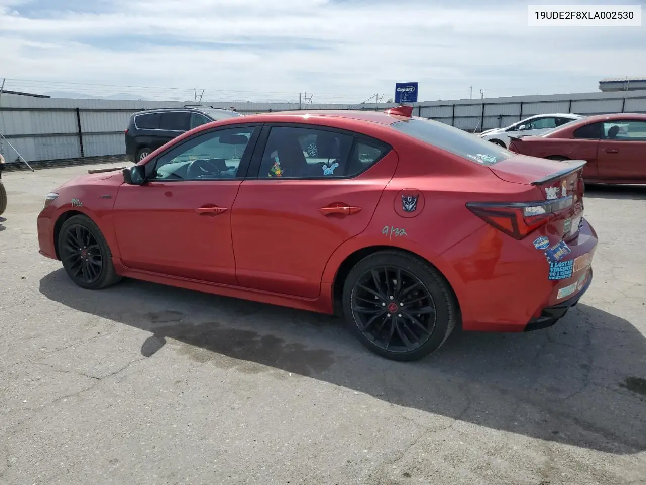 2020 Acura Ilx Premium A-Spec VIN: 19UDE2F8XLA002530 Lot: 53042955