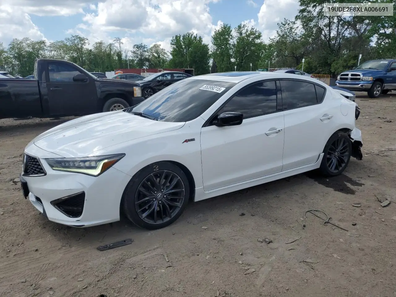 2020 Acura Ilx Premium A-Spec VIN: 19UDE2F8XLA006691 Lot: 55399215