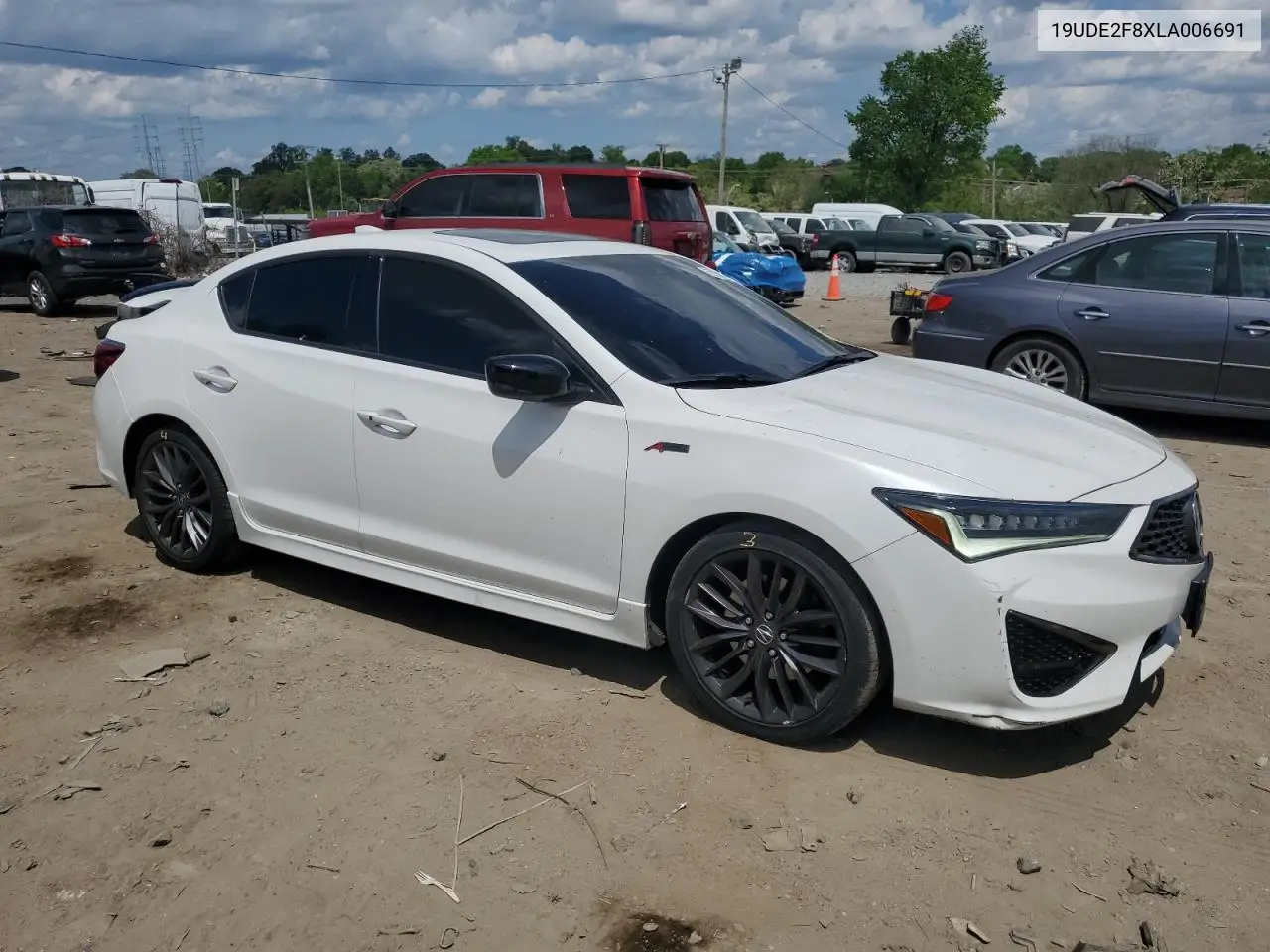 2020 Acura Ilx Premium A-Spec VIN: 19UDE2F8XLA006691 Lot: 55399215