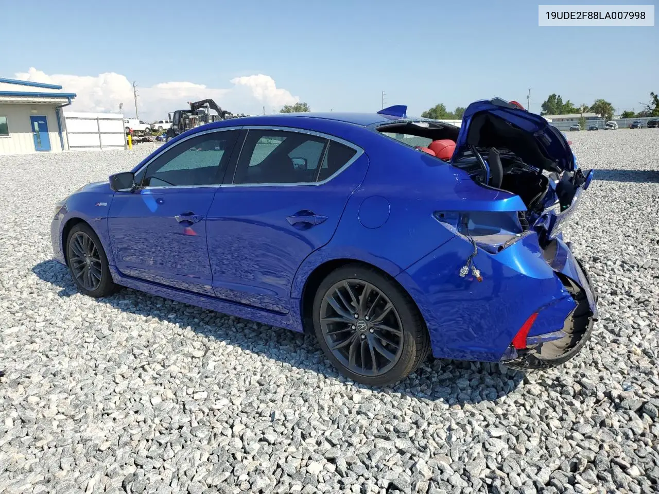 2020 Acura Ilx Premium A-Spec VIN: 19UDE2F88LA007998 Lot: 55940975