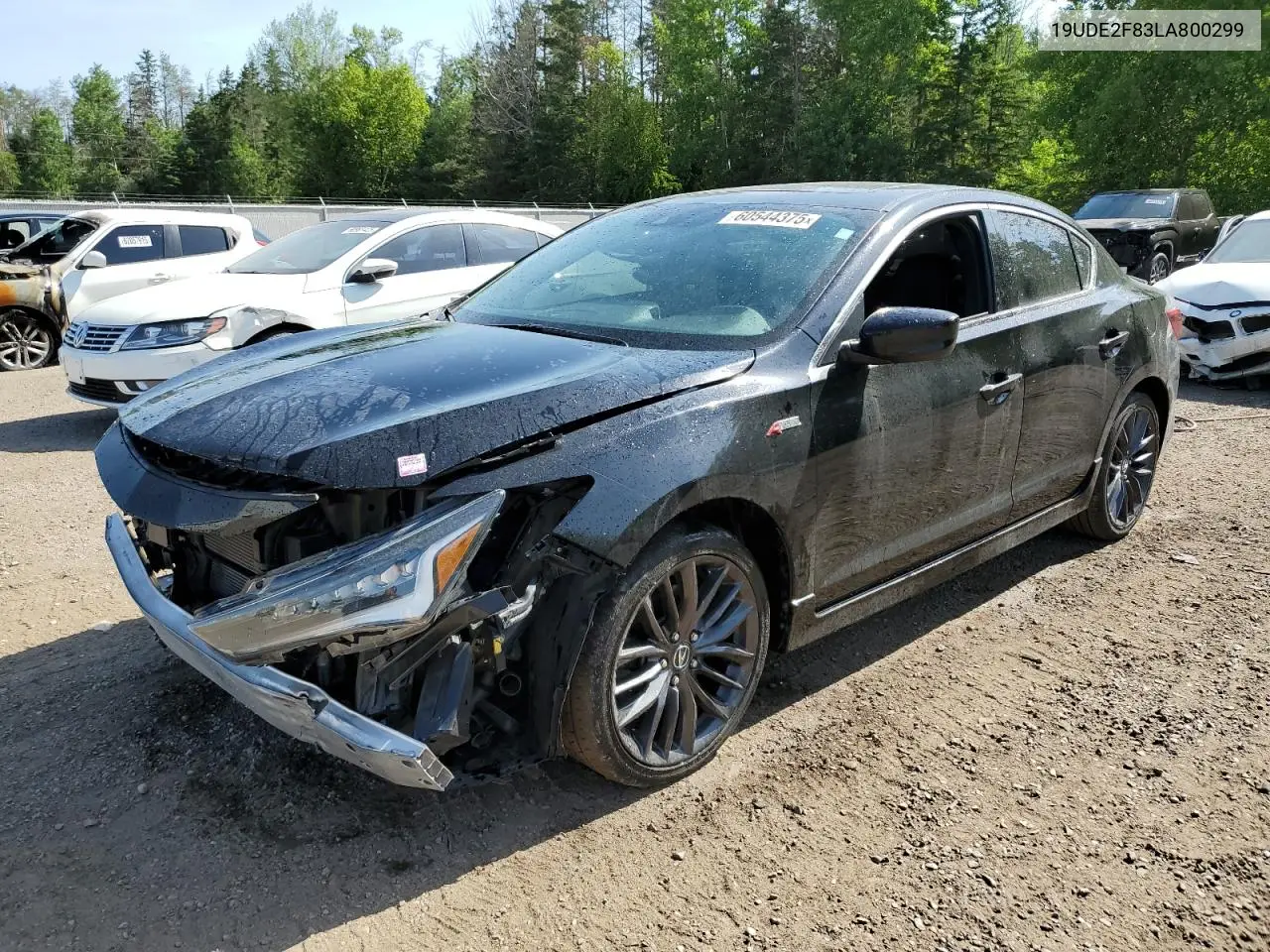 2020 Acura Ilx Premium A-Spec VIN: 19UDE2F83LA800299 Lot: 60544375