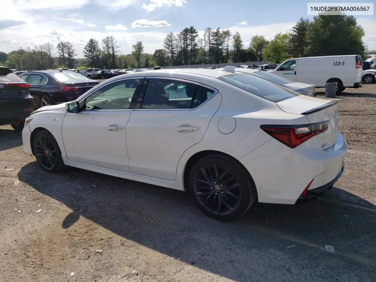 2021 Acura Ilx Premium A-Spec VIN: 19UDE2F87MA006567 Lot: 55941065
