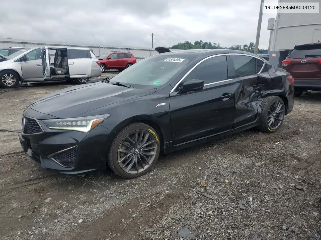 2021 Acura Ilx Premium A-Spec VIN: 19UDE2F85MA003120 Lot: 61534895