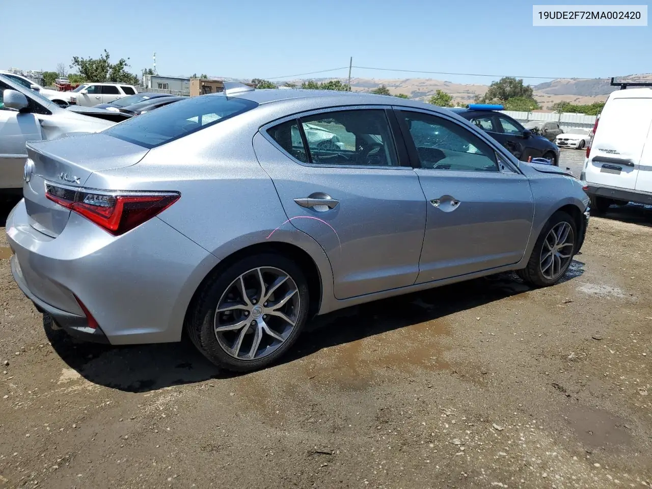 2021 Acura Ilx Premium VIN: 19UDE2F72MA002420 Lot: 63042265