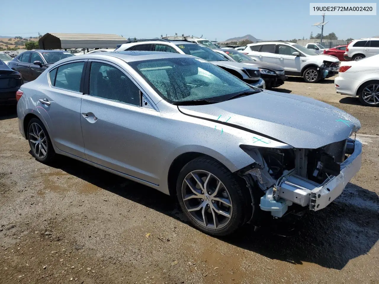 2021 Acura Ilx Premium VIN: 19UDE2F72MA002420 Lot: 63042265