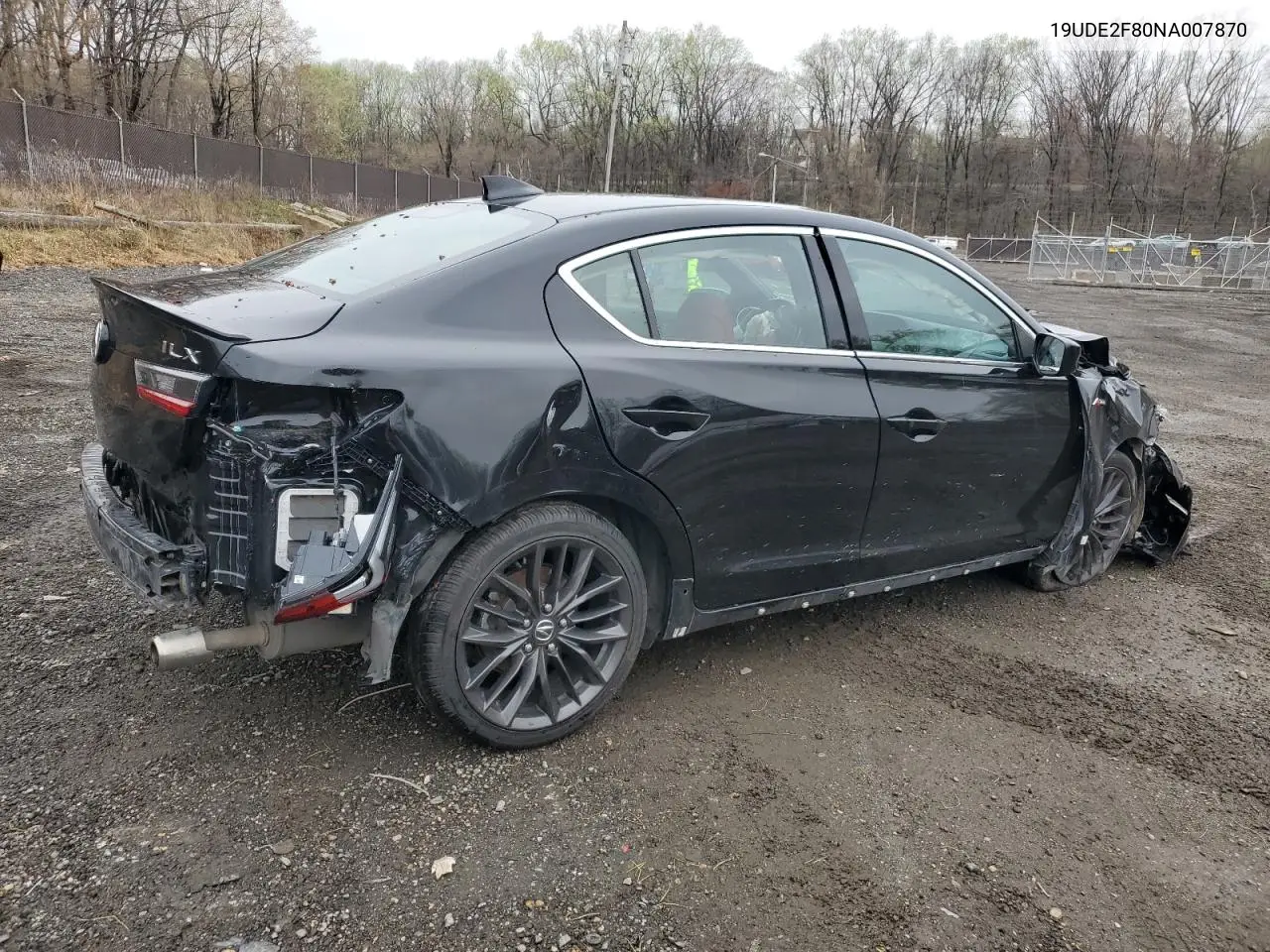 2022 Acura Ilx Premium A-Spec VIN: 19UDE2F80NA007870 Lot: 51510945