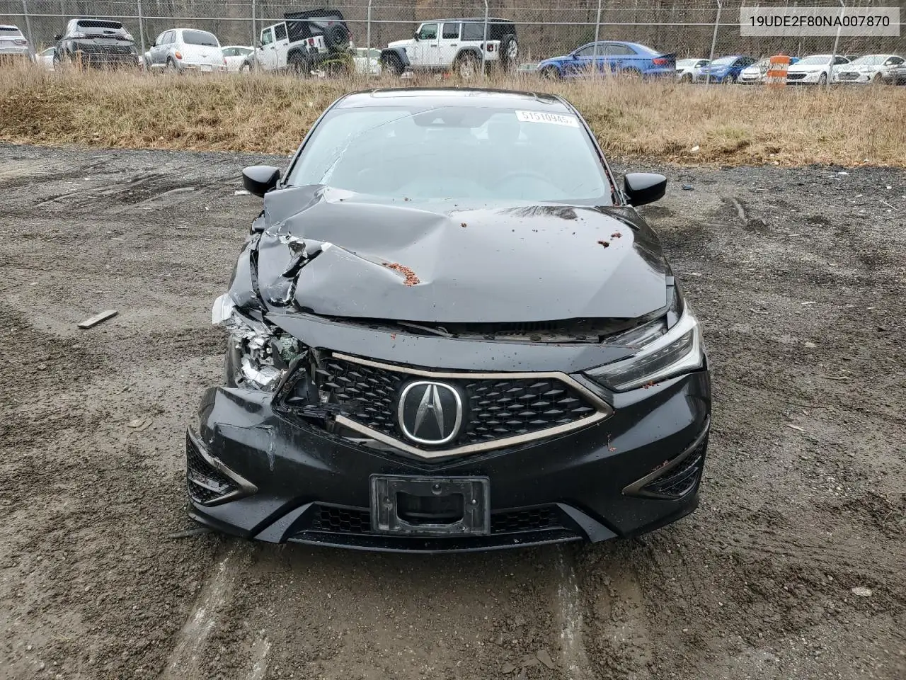 2022 Acura Ilx Premium A-Spec VIN: 19UDE2F80NA007870 Lot: 51510945