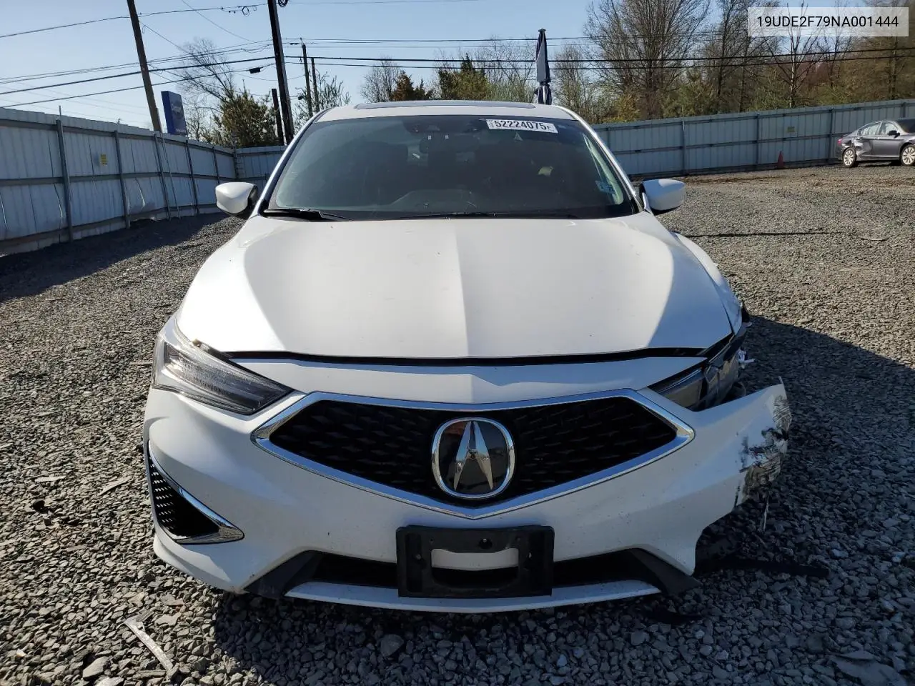 2022 Acura Ilx Premium VIN: 19UDE2F79NA001444 Lot: 52224075