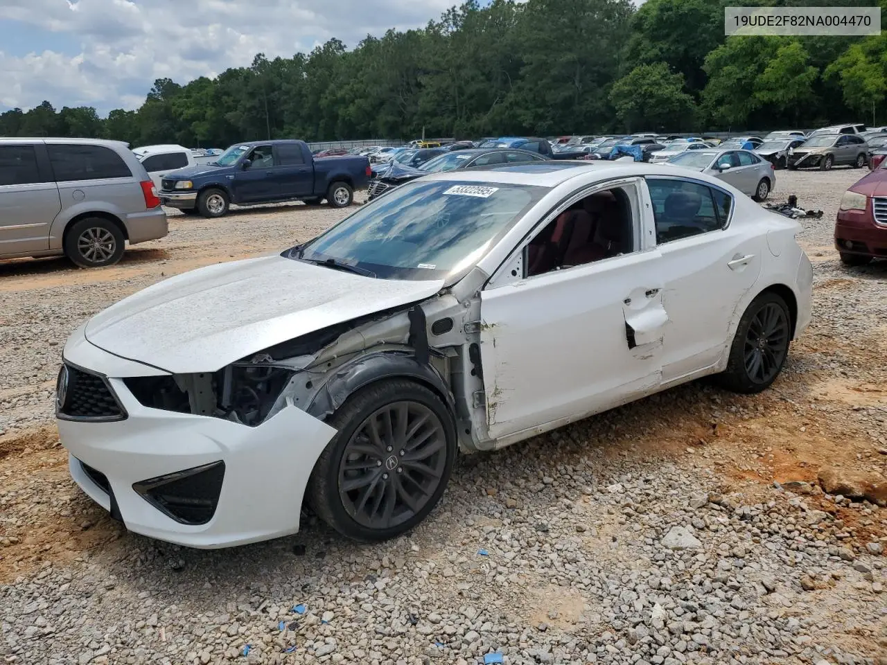 2022 Acura Ilx Premium A-Spec VIN: 19UDE2F82NA004470 Lot: 53322595