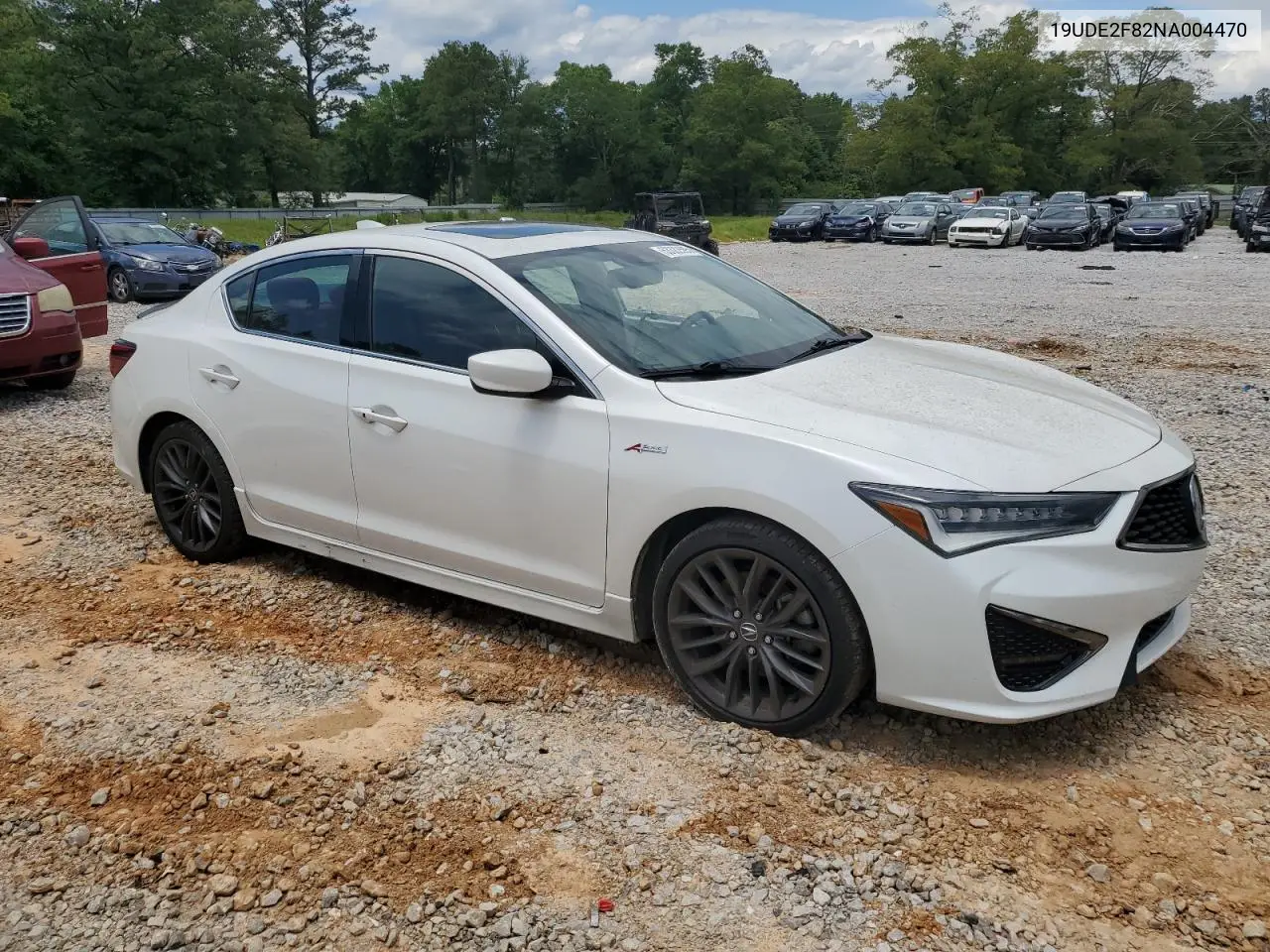 2022 Acura Ilx Premium A-Spec VIN: 19UDE2F82NA004470 Lot: 53322595