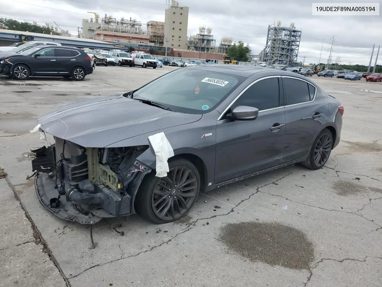 2022 Acura Ilx Premium A-Spec VIN: 19UDE2F89NA005194 Lot: 56053035
