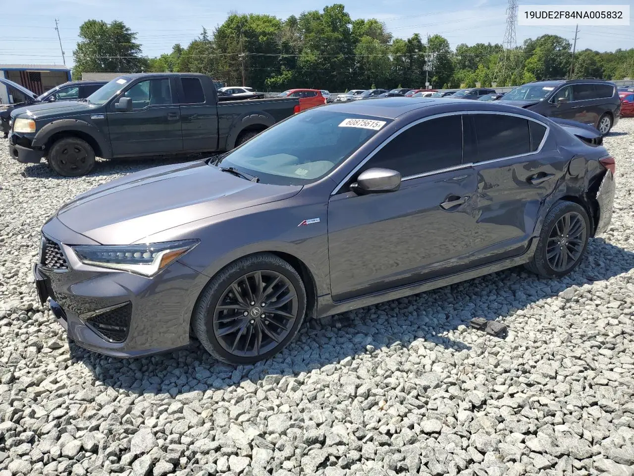 2022 Acura Ilx Premium A-Spec VIN: 19UDE2F84NA005832 Lot: 60875615